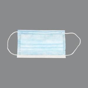 Adult Mask Nonwoven Light Blue Disposable Face Mask 3ply Facemask with Earloop