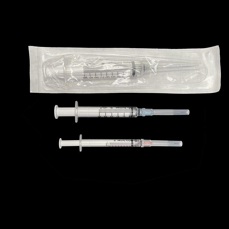 Disposable Needle Retractable 1ml Vaccine Injection Auto Disable Syringe Safety Syringe