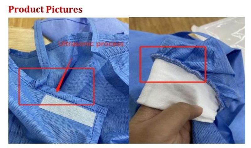 Factory Hot Selling Non Woven Disposable Surgical Gown