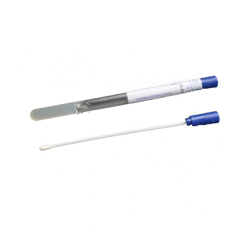 Medical Sterile Sample Test Collection Transport Bamboo Cotton Nasopharyngeal Oral Swabs