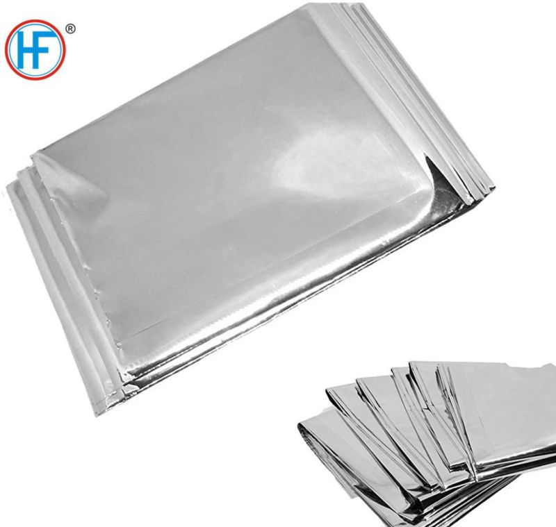 Disposable Single Pack Aluminum Mylar Foil Emergency Rescue Space Thermal Solar Sliver Emergency Blanket