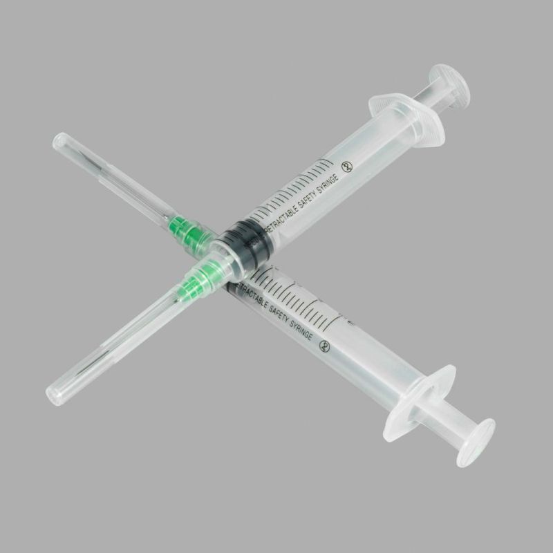 High Quality 1 3 510ml Hypodermic Ad Manual Retractable Safety Syringe