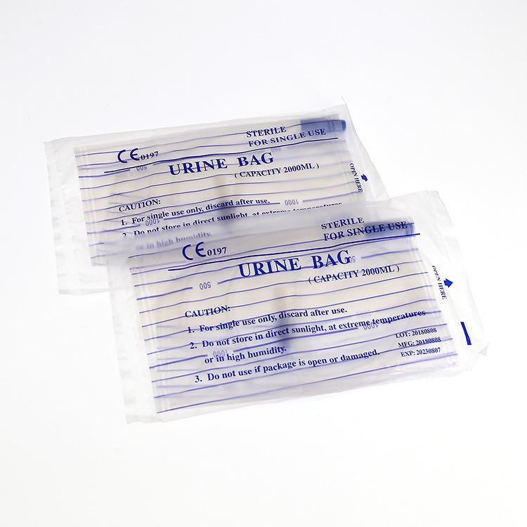 Medical Hospital Pushing Cross Valve Outlet Urine Collection Drainage Bag