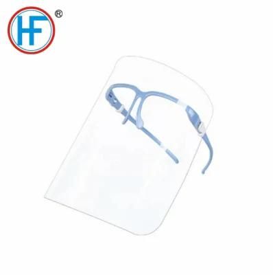 Mdr CE Approved Clear Plastic Face Shield with Double-Sided Film for Againsting Splash