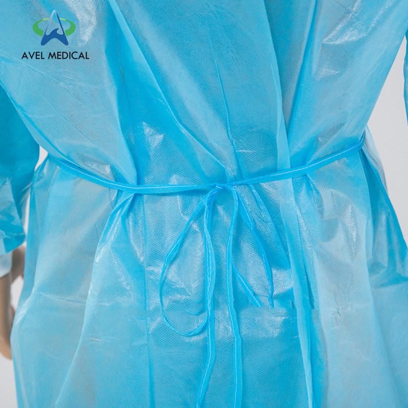 Disposable Nonwoven Surgeon Isolation Surgical Gown with Knit Cuff