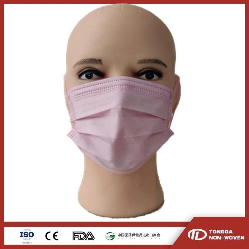 Fashion Disposable Pink Color PP Face Masks