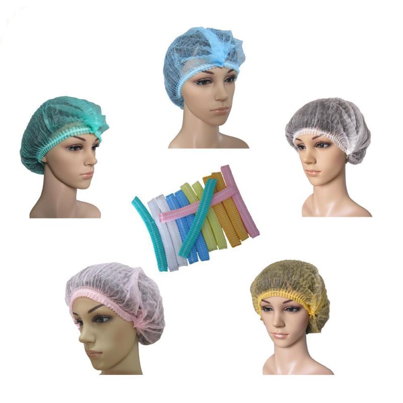 Disposable Nonwoven Medical Use Hairnets Cap Clip Cap Bouffant Cap