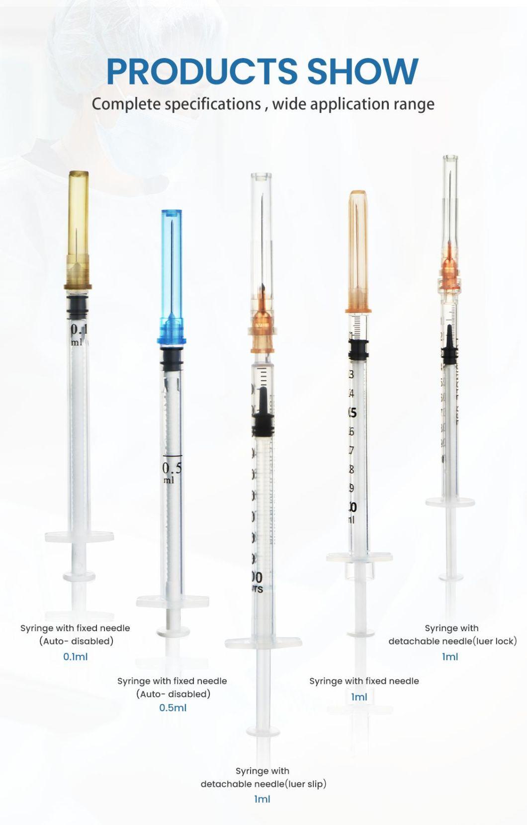 Medical Disposable Injector with Needle Vaccine Syringe