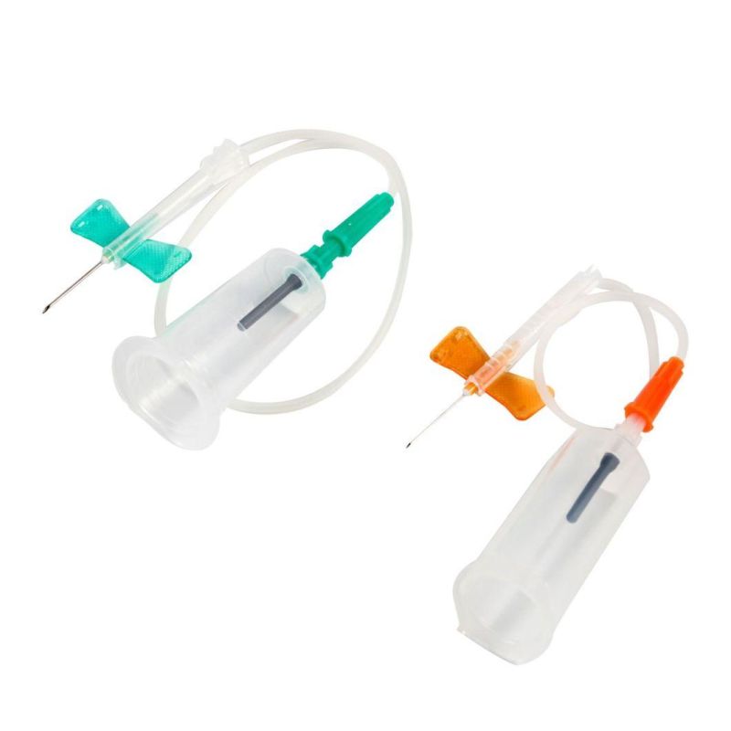 Medical Supply Push Button Disposable Vacuum Blood Collection Needle Set