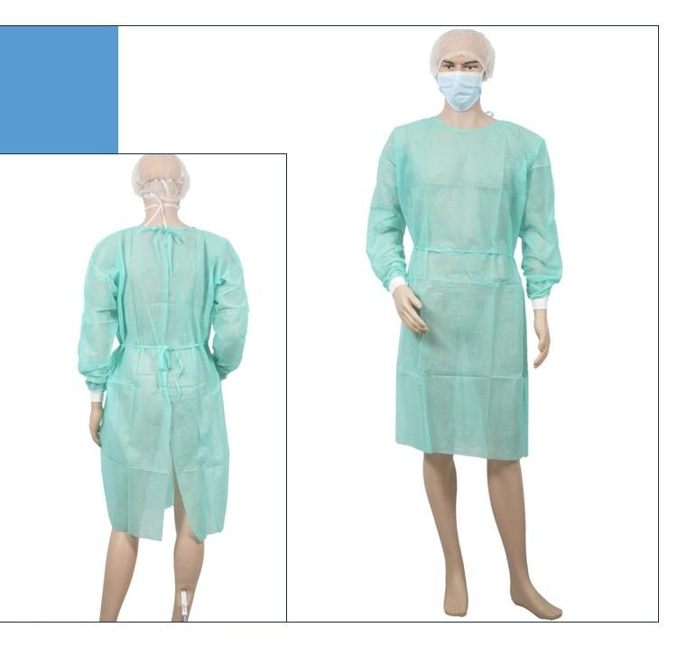 Waterproof Disposable PP Isolation Gowns with CE and ISO Certificate Supplier