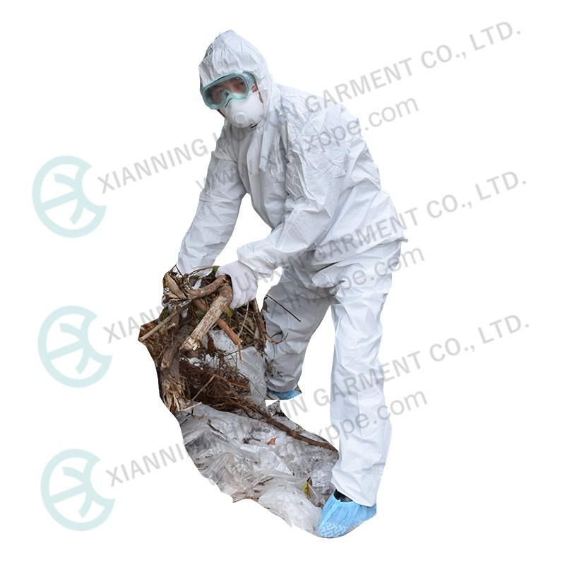 En14126 Type5b/6b Medical Microporous Personal Protective Disposable Coverall