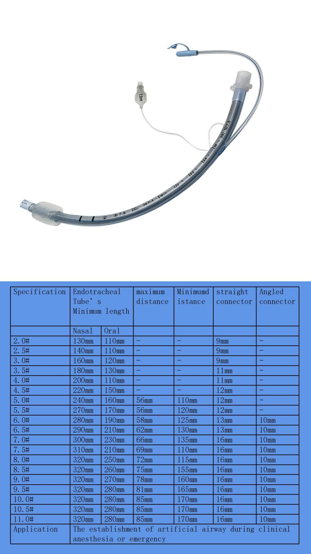 Medical Endotracheal Tube Disposable Reinforced Visual Endotracheal Tube