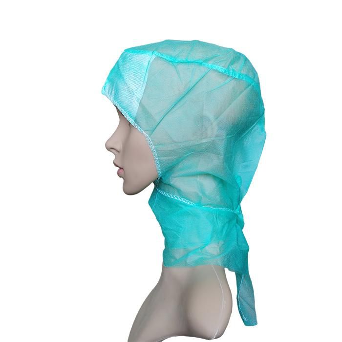 ISO13485 Workshop Cleanroom Elastic Dust Proof Protective Food Service Salon and SPA Room PP Non Woven Balaclava Disposable with Elastic Edge