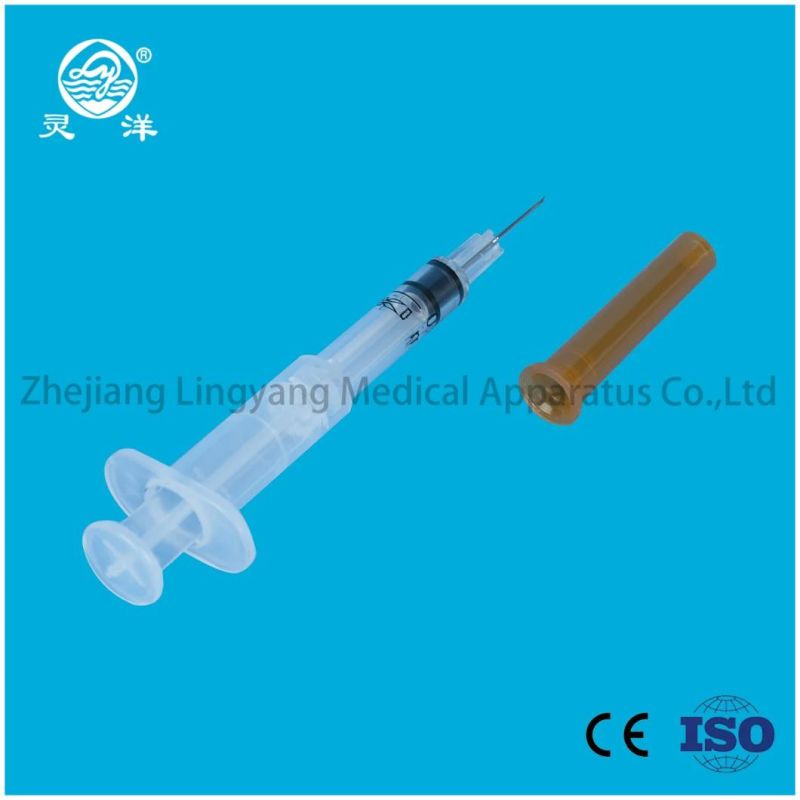 0.1ml Disposable Automatic Lock Safety Syringe Ad Auto Disable Vaccine Syringe