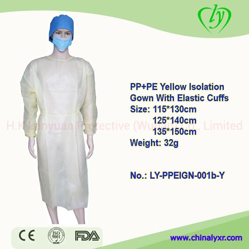 Desechable PE Coated Isolation Gowns Disposable