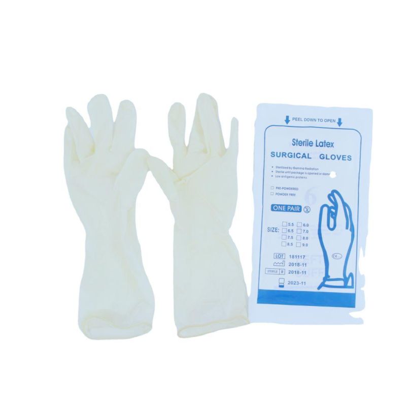 Disposable Sterile Nature Rubber Latex Surgical Gloves