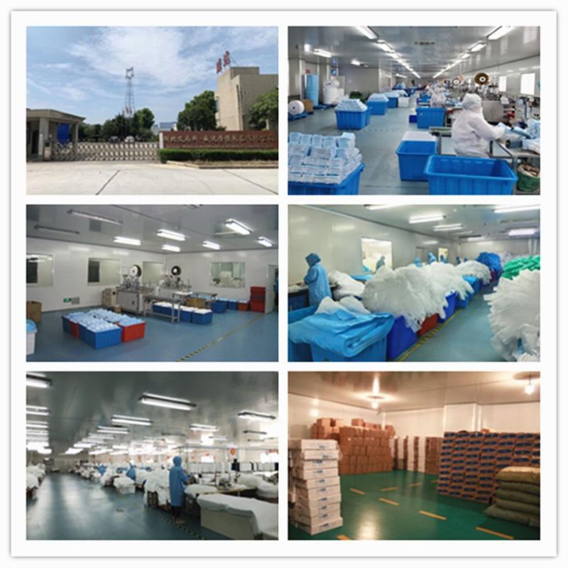 Food Industry Use Disposable Use Type4/5/6 Protective Coverall with Blue Tape