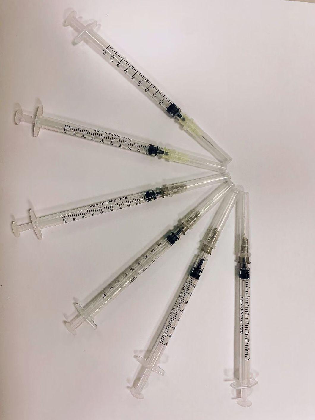 China High Quality Disposable Medical Plastic Luer Lock Syringe with Needle or Without Needle