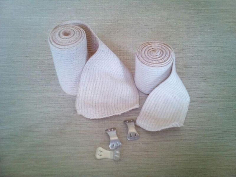 First Aid Elastic Wrap Bandage with Fasteners