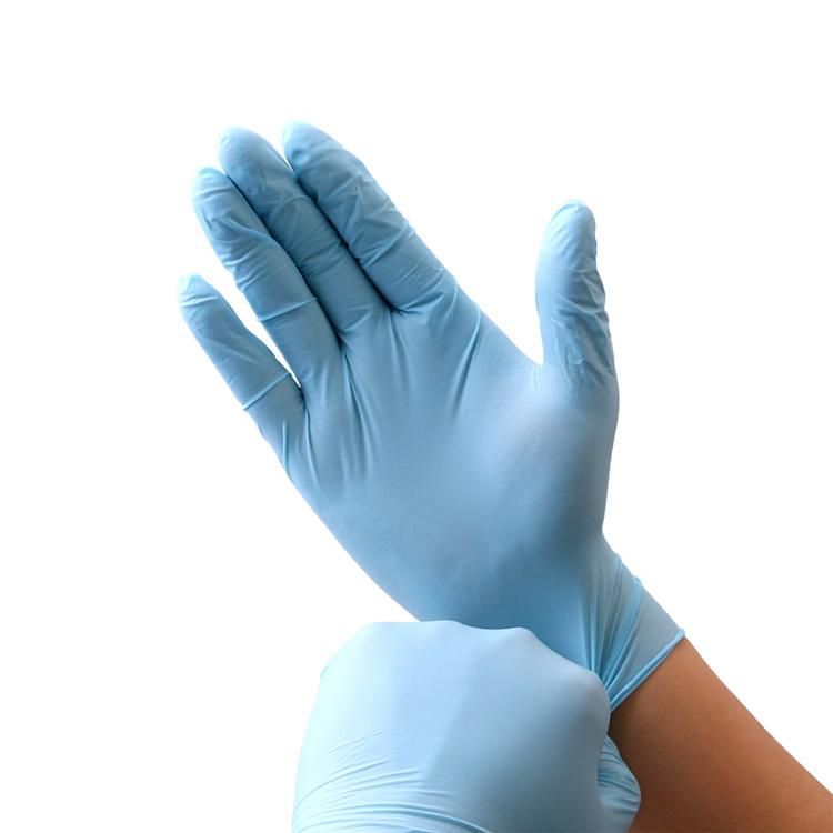 Powder Free Medical Food Diamond Pattern Examination Disposable Nitrile Gloves