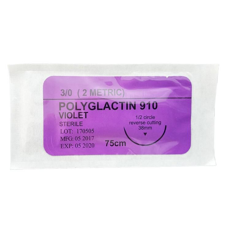 Medical Absorbable Non-Absorbable Surgical Sutures with Needle Polypropylene Sterile PGA Pdo Silk Nylon Catgut