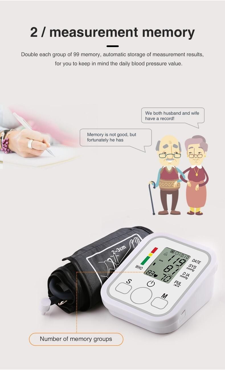 Fully Arm Style Home Care Electronic Blood Pressure Monitor