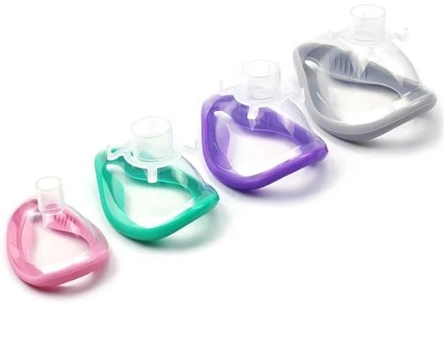 Meidcal Disposable Breathing Anaesthesia Oxygen Mask with Inflatable Rim