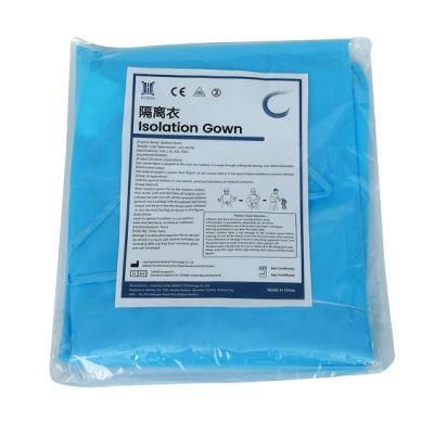 Wholesale Chemical Medical Waterproof Safety Protective Disposable Non Woven PP+PE Level 1 Isolation Suits