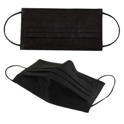 Factory Supply En14683: 2019 3ply Dust Face Masker Black Disposable Mask Black Surgical Mask