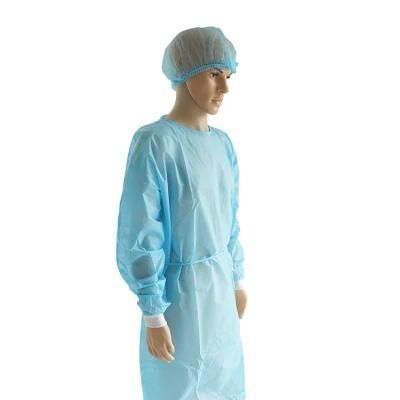 Disposable SMS Laminated Isolation Gown PP PE Medical Isolation Gowns