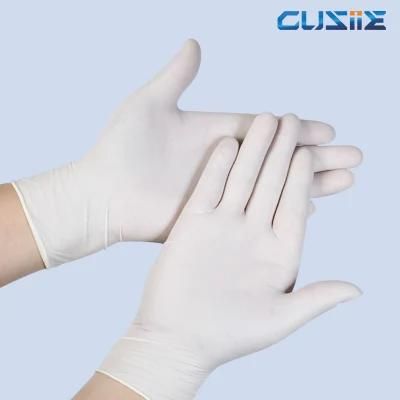 Disposable White Latex Examination Gloves Powder Free Sterile Powdered/Powder Free Latex Examination Gloves Good Quality