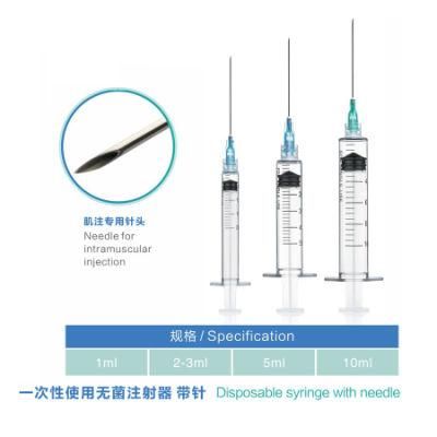 Medical Products 3 Parts Syringe Luer Slip Medical Disposable Syringe