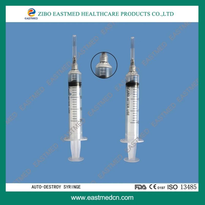 Medical Auto Disable Disposable Syringes with Ce ISO