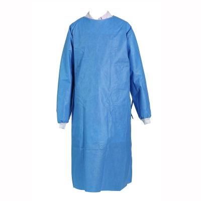 Medical Knitted Cuff Eo-Sterilized PP/PE/PP+PE/SMS Isolation Gown Surgical Gown