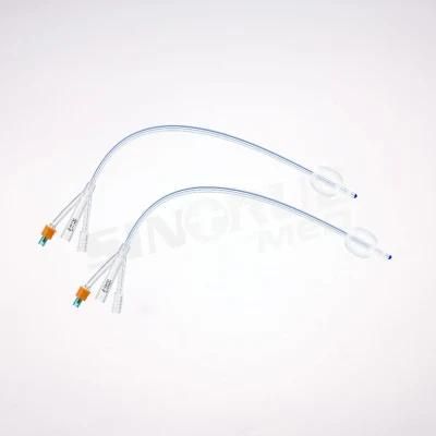 Hospital 16fr-26fr Disposable Medical 3-Way All Silicone Foley Catheter