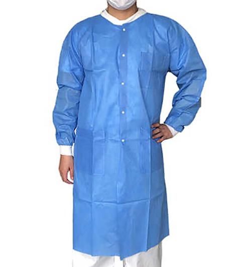 Hot Sale Disposable PP Non Woven Lab Coat, Visit Gown