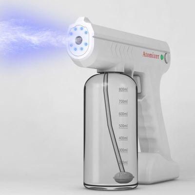 800ml Disinfection Blue Light Nano Disinfection Spray Gun Mist Maker Fogger Atomizer Nano Steam Gun