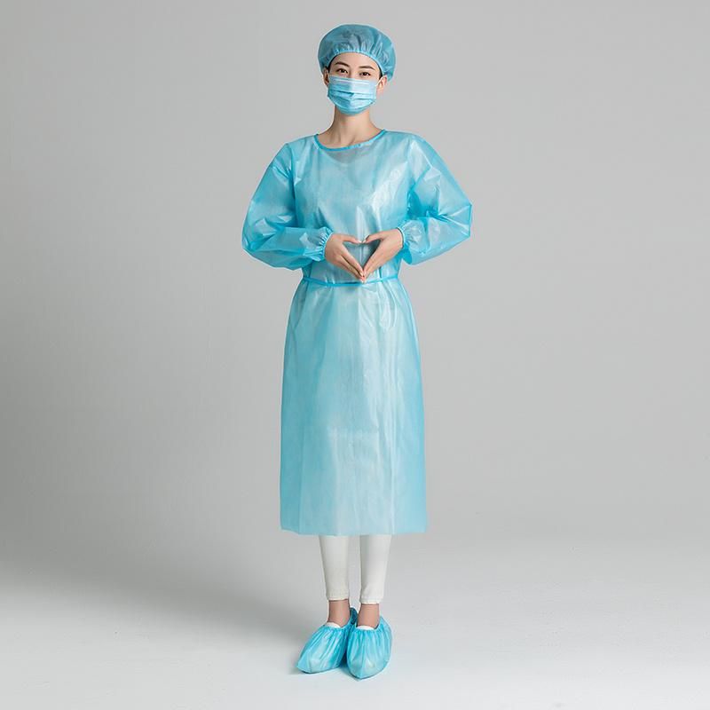 Disposable Medical Work Clothes Isolation Suit PP/PE Isolation Gowns