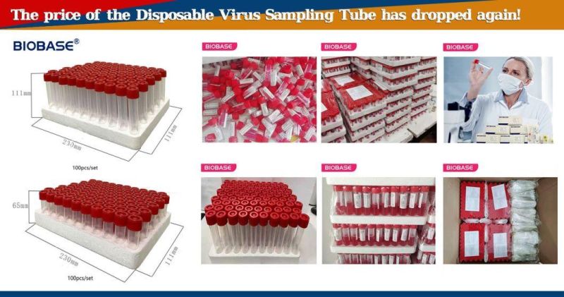 Biobase 0.1ml Single PCR Tube 0.2ml PCR Tube 8-Strip Transparent PCR Tube