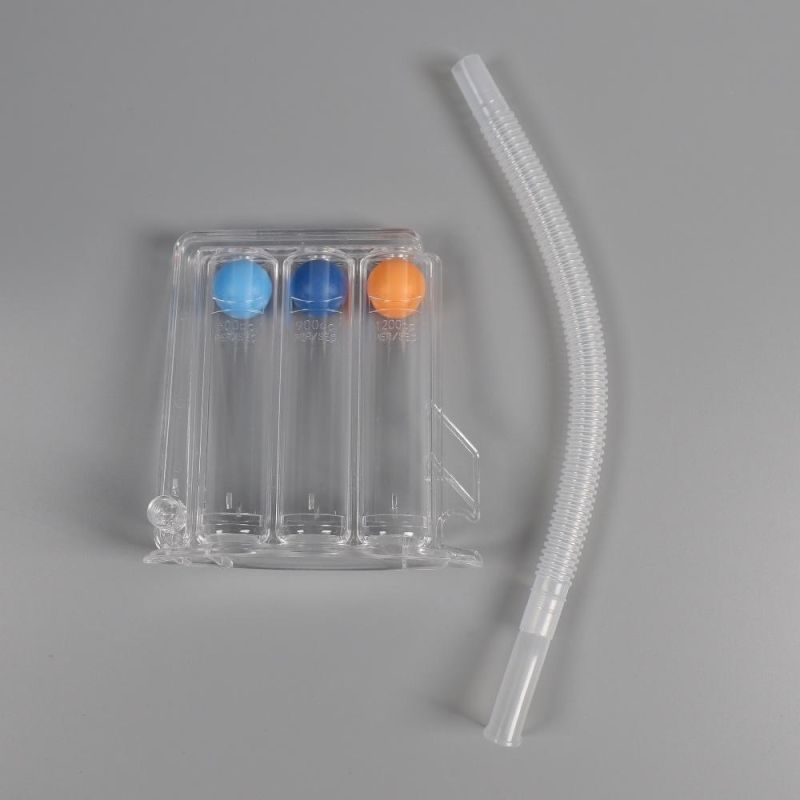 2000 Cc 3 Ball Air Chamber Breath Trainer Triflow Spirometer