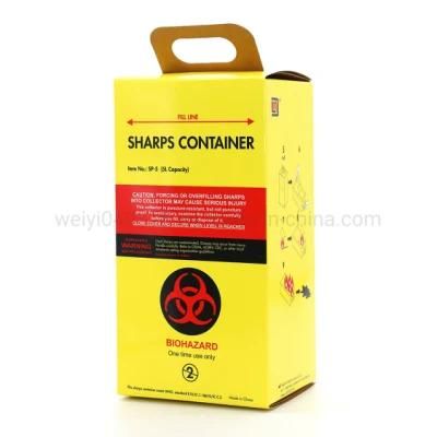 Medical Disposable Sharp Waste Container or Safety Box for Used Needles and Waset Medical Consumables