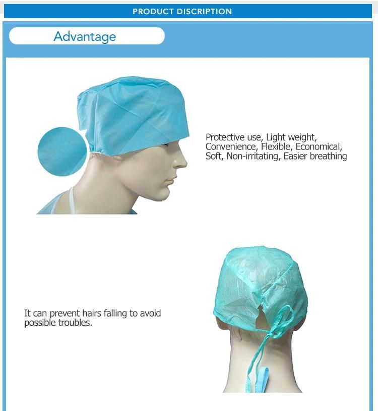 Disposable Nonwoven Certified Doctor Cap Disposable Surgical Cap