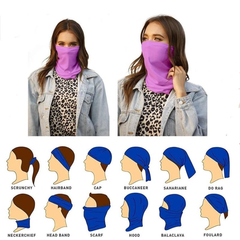 Motorcycle Face Masks 2 Seamless Half Face for out Riding Skull Face Tube Scarf Black Outdoor Game Battle