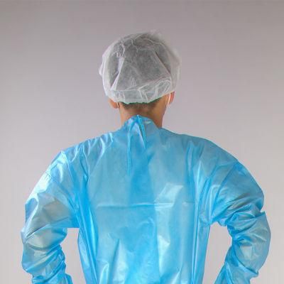Ready to Ship Non Woven PP+PE Disposable Isolation Gown in Stock