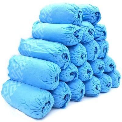 Supplier Bulk Production Hospital Clean Room Non Woven Custom Size Antistatic Machine Made Antiskid Semi-Elastic Ankle Disposable PP Shoe Cover