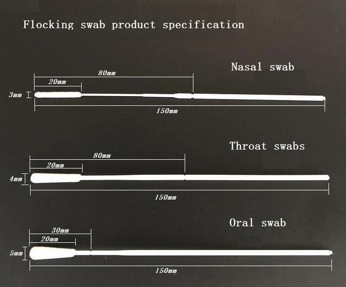 Medical Supply Specimen Virus Sampling Collection Flocked Op Transport Swab Kit with CE