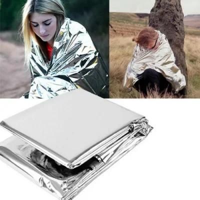 Outdoor Water Proof Emergency Survival Rescue Blanket Foil Thermal Space First Aid Sliver and Gold Rescue Blanket Tool