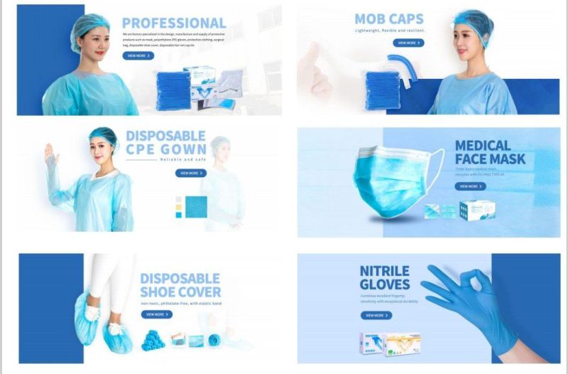 Cheap Disposable Blue CPE Adult Surgical Gowns