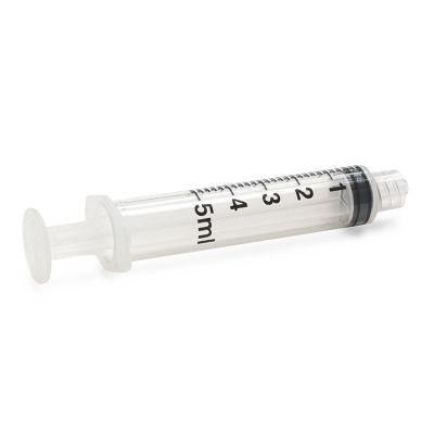 3-Part Disposable Syringe 5ml Luer Slip &amp; Luer Lock