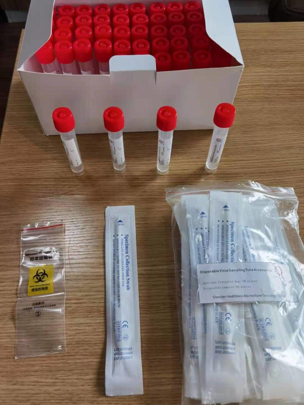 Disposable Virus Specimen Collection Swab Tube for Influenza, Bird Flu, Hpv, Hand-Foot-Mouth Disease, Measles